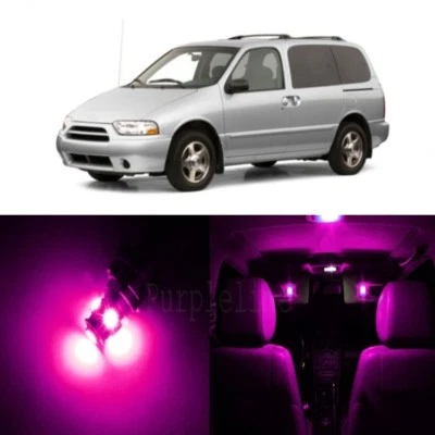 Paquete de 14 luces interiores LED rosas para Nissan Quest 1999-2002 + herramienta de palanca Foto 1 de 4