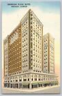 Postcard Illinois Chicago Sheridan Plaza Hotel Vintage Linen Unposted