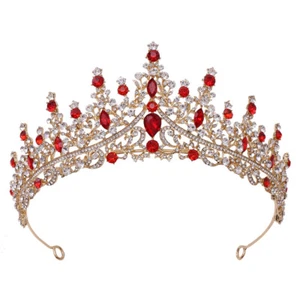 7.2cm Tall 6 Colours Crystal Wedding Queen Princess Prom Tiara Crown Adult - Picture 1 of 25
