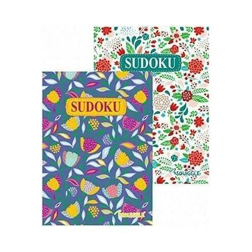 2 X A5 Sudoku Puzzle Book Books Floral Cover Puzzles Pages Super Trivia