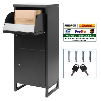 Caja de entrega de paquetes al aire libre para caja de almacenamiento de paquetes grande con cerradura exterior Foto 1 de 4