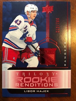 19-20 UD Trilogy Rookie Renditions Red Parallel RR-24 Libor Hajek /799 - Image 1 of 2