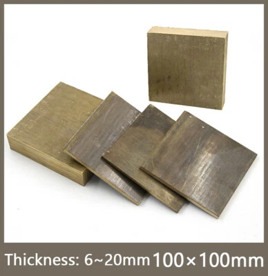 Aluminum Bronze Sheet Plate Metal Panel ZCuAl03Sn09 Thickness 6mm~20mm 100×100mm - image 1 of 4