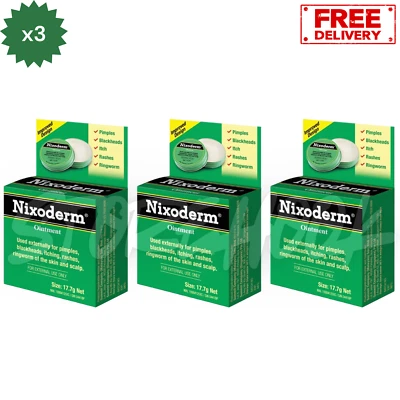 3x Nixoderm Ointment 17.7g For Skin Problems Acne Rashes Eczema & Ringworm - Image 1 of 4