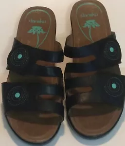 Dansko schwarz Doppelriemen Wirbelplateau Slipper Sandalen Wm's Gr. 10EUR 41 EUC - Bild 1 von 8