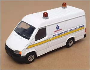 Corgi Diecast C656/28 - Ford Transit Van (Nottingham Ambulance Service) White - Picture 1 of 5