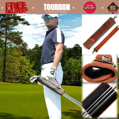 Tacos de golfe Tourbon tacos de ferro transporte driver putter alcance coldre bolsa pacote portátil EUA - Imagem 1 de 4