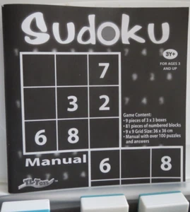 TL Toys Sudoku ~ Game 9 Boards 81 Tiles Reversible Manual Plastic Numbers ~ case - Picture 1 of 11