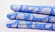 100% Indian 3 Yard Cotton Fabric Printed New Handmade Ethnic Hand Block Ethnic