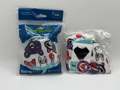 Bum Genius: Outing Cloth Diaper Wet Bag Small  & Bandana Bib / Small & New - Image 1 of 2