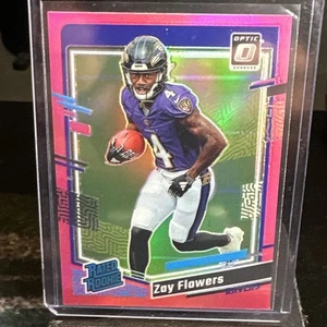 2023 Donruss Optic Rated Rookie Pink Prizm #210 Zay Flowers (RC) Ravens - Foto 1 di 2