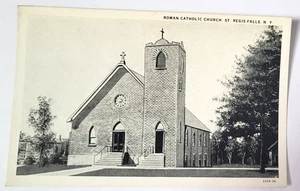 VTG 1930 ST REGIS FALLS NY PC St Ann Roman Catholic Church Teich Archives NM - Picture 1 of 2