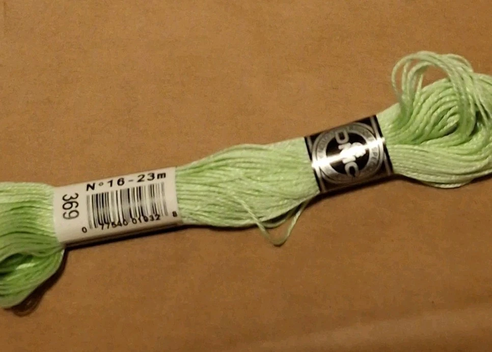 DMC Embroidery Thread Color 502 - 100% Cotton Skein For Cross Stitch And Needlework