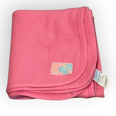 Manta térmica Tykes by Carters rosa parche mariposa tejido gofre Y2K Foto 1 de 4