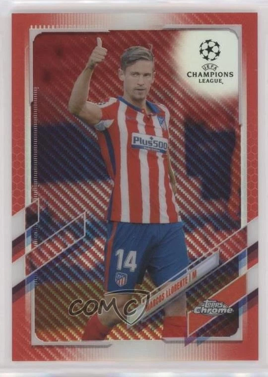 2020-21 Topps Chrome UCL Red Carbon Fiber Refractor Marcos Llorente #54 - Image 1 of 2