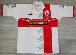 England Rugby League World Cup Home Shirt 1995/1996 Puma Extra Large Jersey Top - Picture 1 of 10