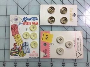 11 vintage buttons 5/8 to 1/2" new on card La Mode KMart Jewel-Tone - Picture 1 of 5