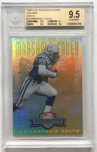 1998 Leaf Rookies & Stars Crusade Green Marshall Faulk /250 BGS 9.5 - Picture 1 of 1