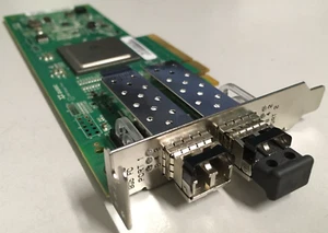 HP AJ764-63002 QLogic QLE2562-HP 8GB 2-Port HBA 489191-001 , 584777-001 2xSFP LP - Picture 1 of 5