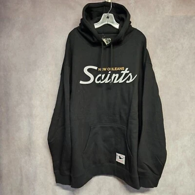 NUEVO CON ETIQUETAS Mitchell & Ness New Orleans Saints Throwback Sudadera con Capucha para Hombres 3XL $90 Foto 1 de 4
