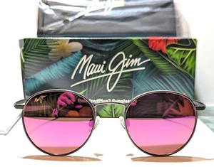 NEW Maui Jim Nautilus Titanium Polarized Mirrored Maui Sunrise Sunglass P544-14 - Picture 1 of 12