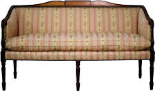 Vintage Sheraton Style Inlaid Mahogany Settee by Kittinger Furniture