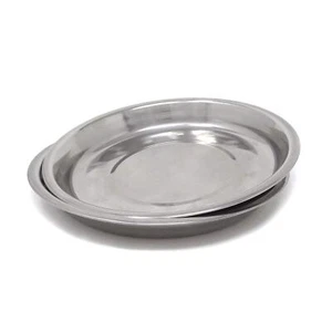 Honbay 2PCS Stainless Steel Round Dinner Plates Dishes for Home and Camping H... - Picture 1 of 6