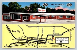 Price's Motel Rapid City South Dakota Postcard - Picture 1 of 2