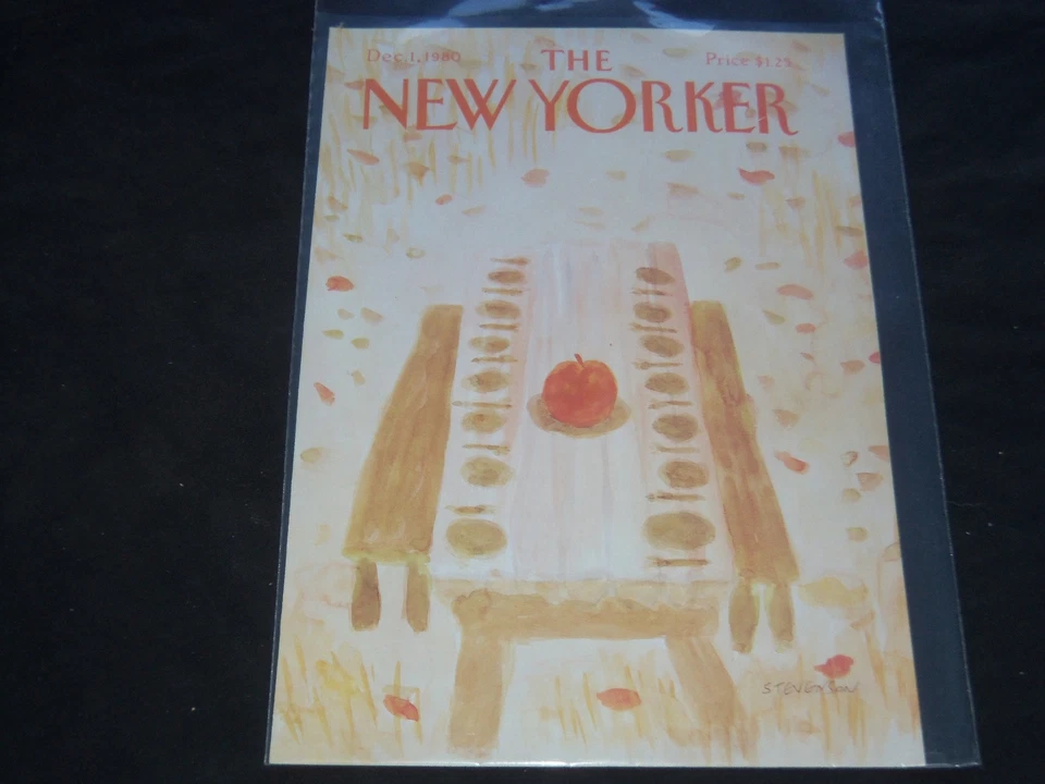 1980 DECEMBER 1 NEW YORKER MAGAZINE FRONT COVER ONLY - GREAT ART FOR FRAMING - Imagem 1 de 1