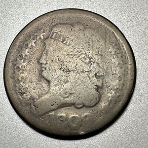 CABEZA CLÁSICA 1809 MEDIO CENTAVO LG SOBRE PEQUEÑO 0 ASEQUIBLE #7348 - Imagen 1 de 3