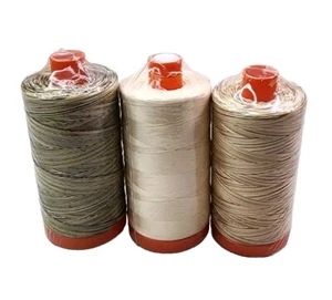Aurifil Color Builder 50wt 3 Piece Thread Large Spool Set Rubber Tree - Picture 1 of 8