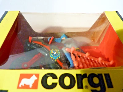 Corgi Toys 268 BATBIKE BATMAN mit original Raketen und Inlet mit OVP Selten !!! - Bild 1 von 4