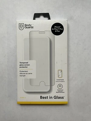 BodyGuardz Pure 2 Tempered Glass Screen Protector iPhone - 6s Plus/7 Plus/8 Plus - Image 1 of 2