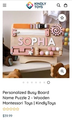 Personalized Name Puzzle Toys Customized Educational Wooden Puzzle *CAMDEN* - Image 1 of 4