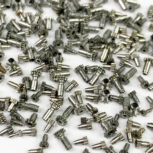 Lote de 100 piñones de cañón pieza de reloj engranaje plateado relojero steampunk trabajo reparación - Imagen 1 de 7