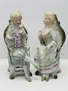 Pair Of Vintage Figurines L&M INC. Free Domestic Shipping - Picture 1 of 6
