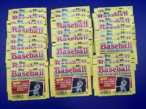 Lot of 30 packs 1986 Topps Baseball Stickers 5 stickers per pack - Picture 1 of 2