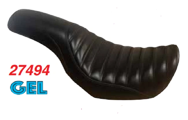 Tucked Rolled Gel Black Seat Saddle For 06-17 Harley Dyna FXD 27494 - Image 1 of 1