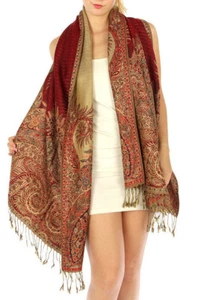 Fashion luxury Paisley Pashmina Scarf Shawl Wrap 17 COLORS  - Picture 1 of 18