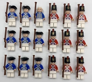 Lote de minifiguras LEGO de soldados de la guerra revolucionaria (piezas LEGO 100 % genuinas) - Imagen 1 de 1