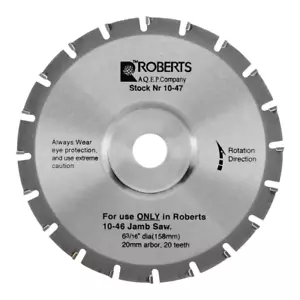6-3/16 in. 20-Tooth Carbide Tip Jamb Saw Blade - Picture 1 of 12