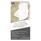 Clothing Care 82407 Sew-In Side Pocket , White