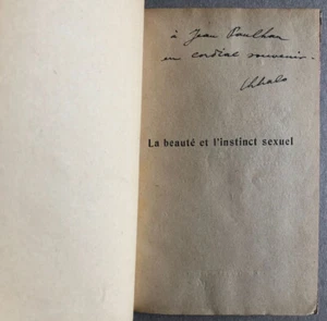 Charles Lalo — La Beauté & l'instinct sexuel — envoi à Jean Paulhan — Flammarion - Picture 1 of 11