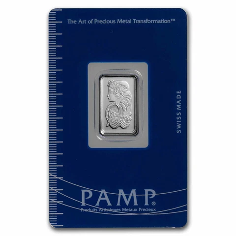 5 gram Platinum Bar - PAMP Suisse (.9995 Fine, V2) - SKU#82254 Cover
