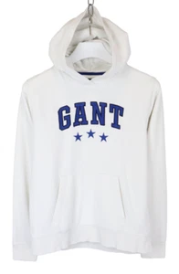 GANT  Hoodie Boy's 15 YEARS Pullover Kangaroo Pocket Logo White - Picture 1 of 13