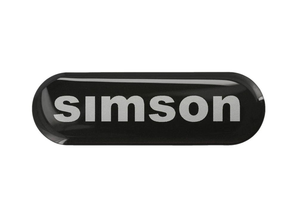 MZA Pegatina de gel - "SIMSON" negro/plata
