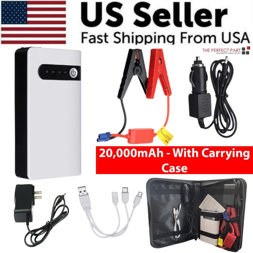 20000mAh Car Jump Starter Booster Jumper Box Power Bank Battery Charger Portable - Image 1 of 4