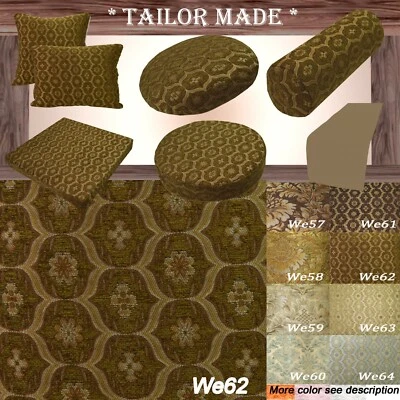 We62 -Olive Brown Eye Flora Damask Bolster Case/Pillow/Sofa Seat Cushion Cover - Image 1 of 4