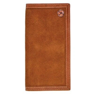 HOOEY "ROUGHY CLASSIC" ROUGHOUT BROWN LEATHER RODEO WALLET RW001-TNBR - Image 1 of 3