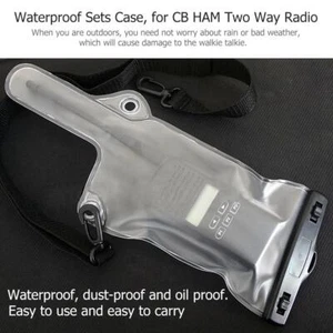 Waterproof Sets Case Bag for Handheld CB HAM Two Way Radio Walkie Talkie - Zdjęcie 1 z 7